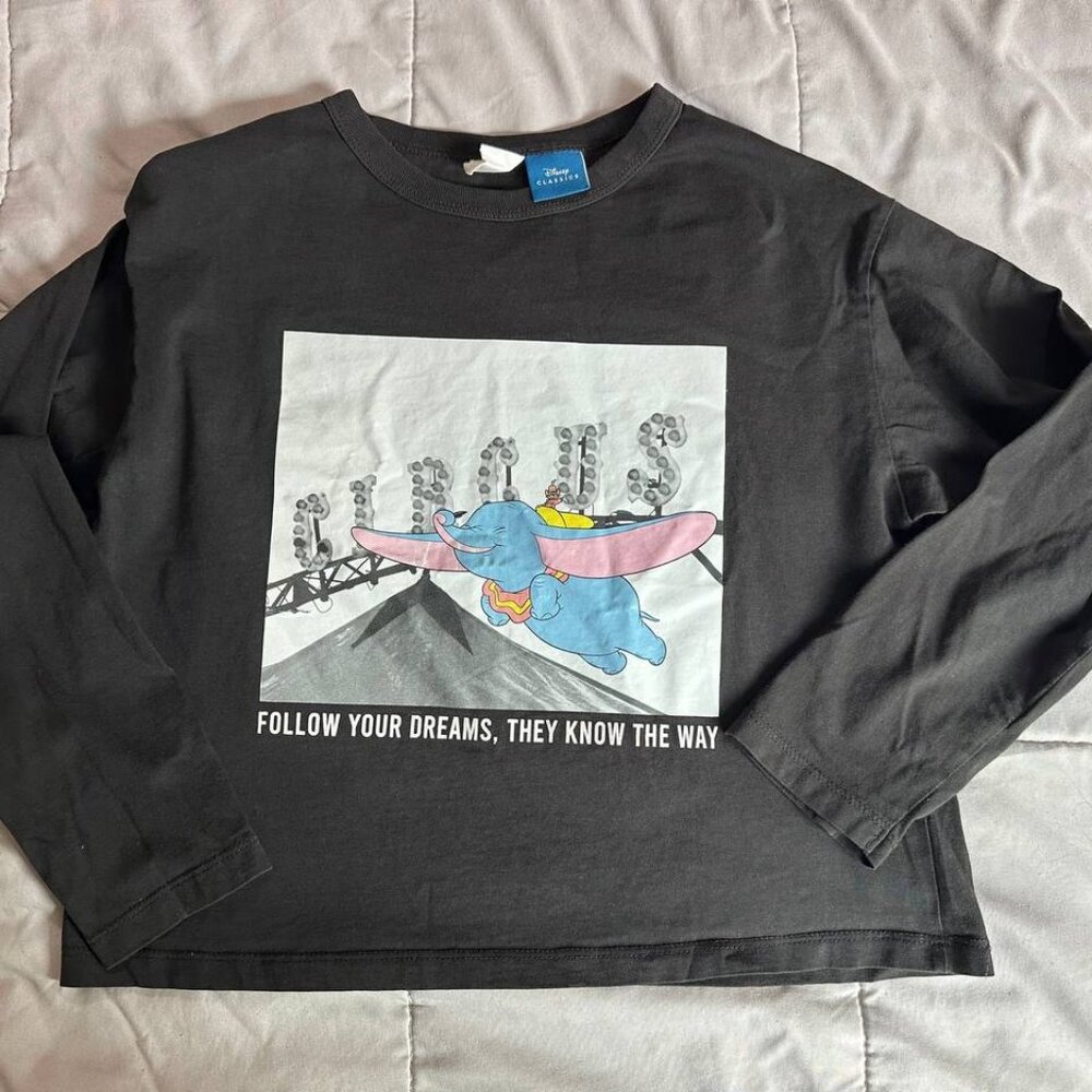 ZARA GIRL dumbo T-SHIRT Black 10 years-140sm